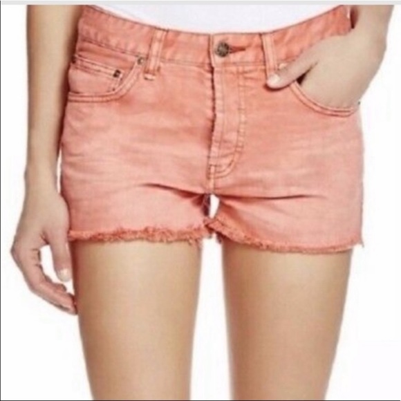 Free People Distressed Peach Cutoff Shorts size 24 - Picture 9 of 10